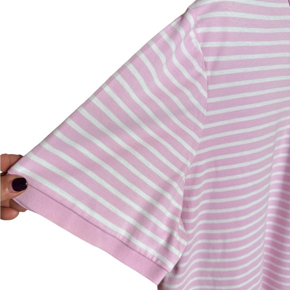 Polo Ralph Lauren Classic Fit Pink & White Striped 3 Button Closure Polo sz XL - Picture 5 of 10